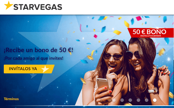 Por primer depósito reciba el 100% en casino Starvegas